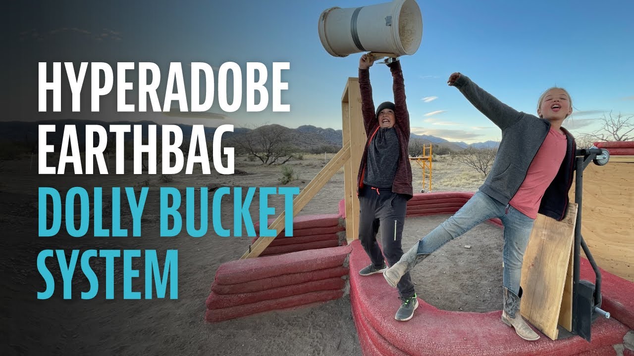 How to lay HYPERADOBE bags! Earthbag Dolly System