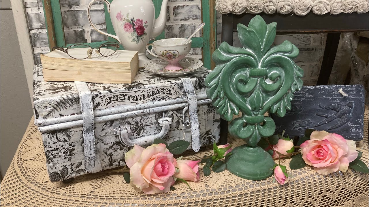 How to Makeover a Trunk and Chair for French Country Decor