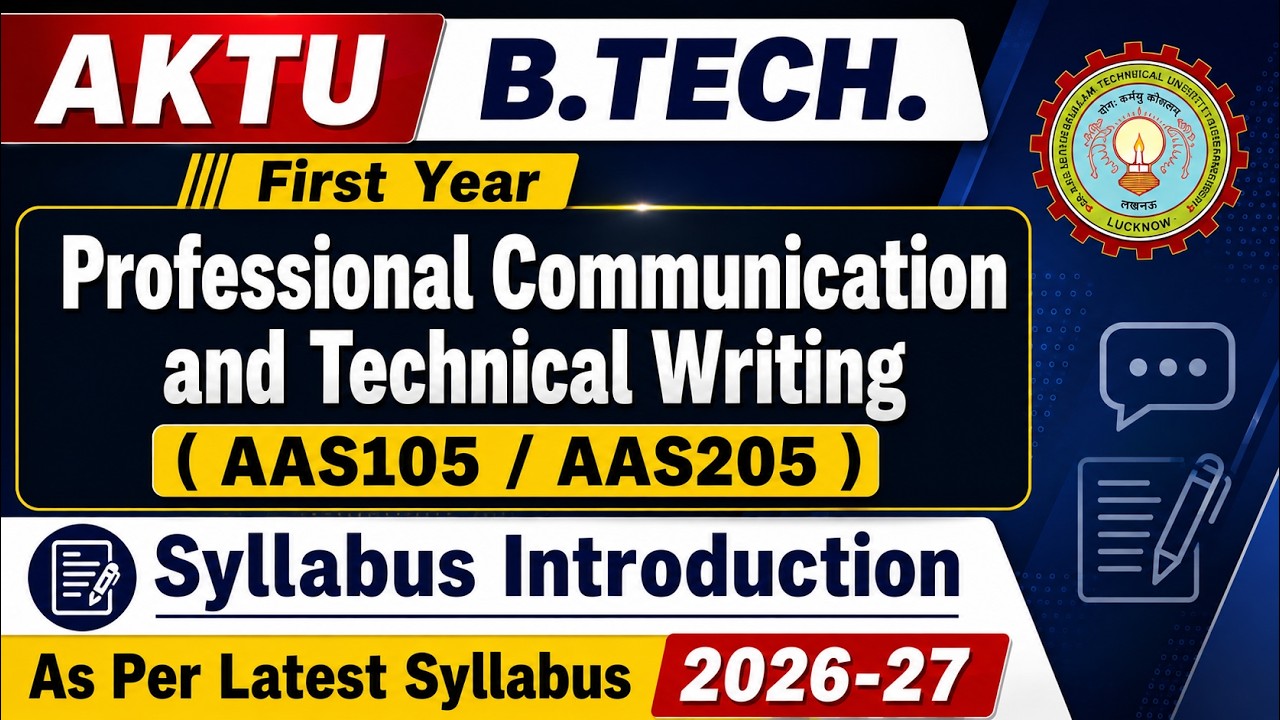2026-27 Profesional Communication Syllabus Introduction AKTU B.Tech First Year I AKTU