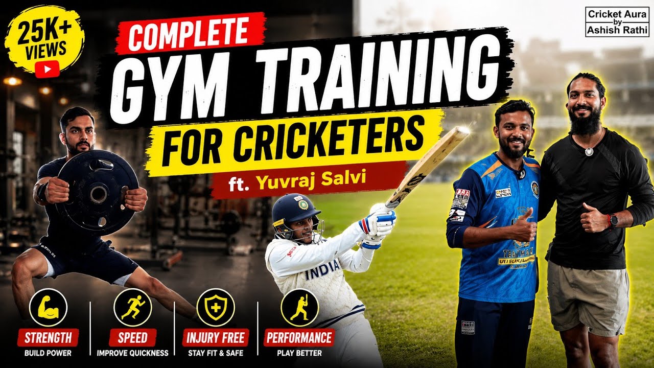 Complete gym training for Cricketers | ft. Yuvraj Salvi