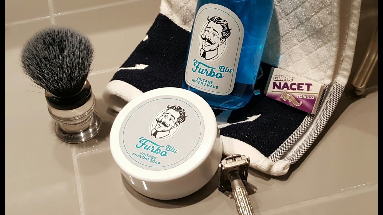 traditional wet shaving- furbo blu vintage Shave soap