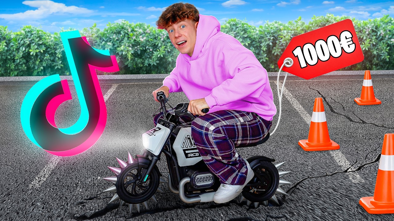 VIRALE TikTok PRODUKTE testen! 😱 (Kleinstes Motorrad der Welt)