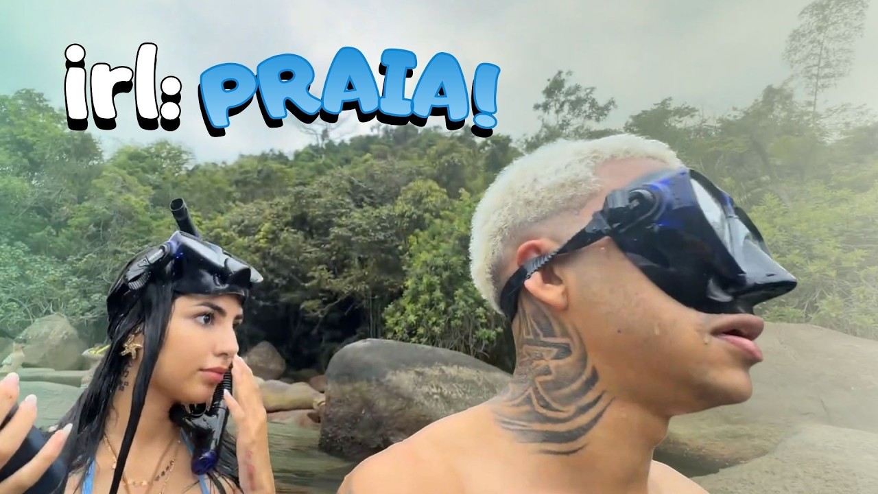Vini e Gaby em UBATUBA! Dizem eles que sabem nadar 😱