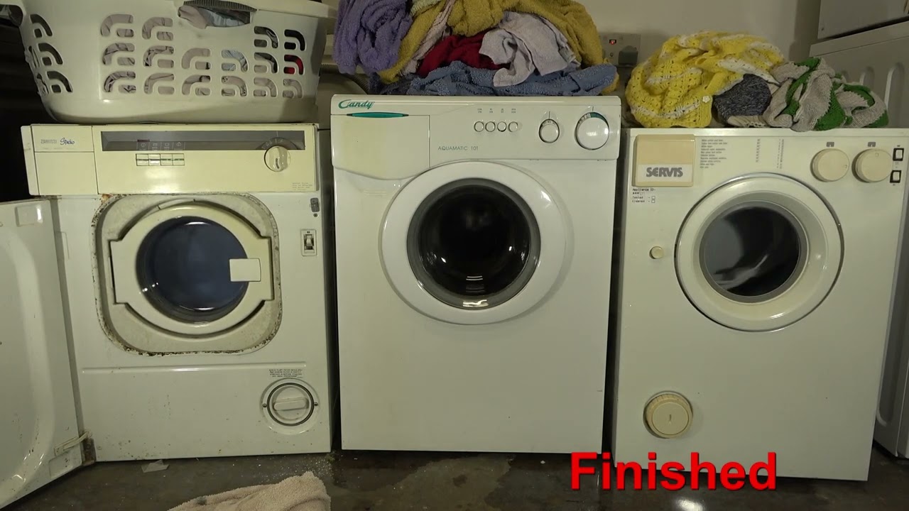 Spin Race - Zanussi FC1000 vs Candy 10T vs Servis compact / Spin Only race
