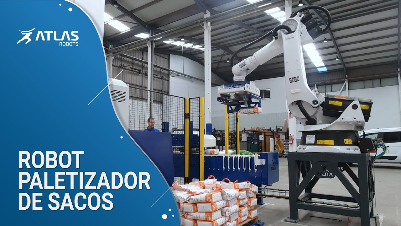 Robot que paletiza 360 sacos por hora