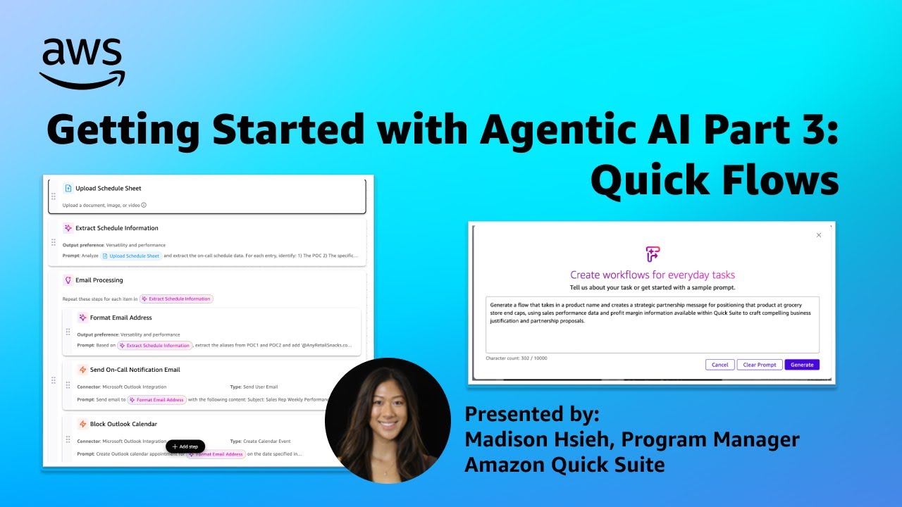 Getting Started with Agentic AI Part 3: Quick Flows | Amazon Quick Suite Learning Series