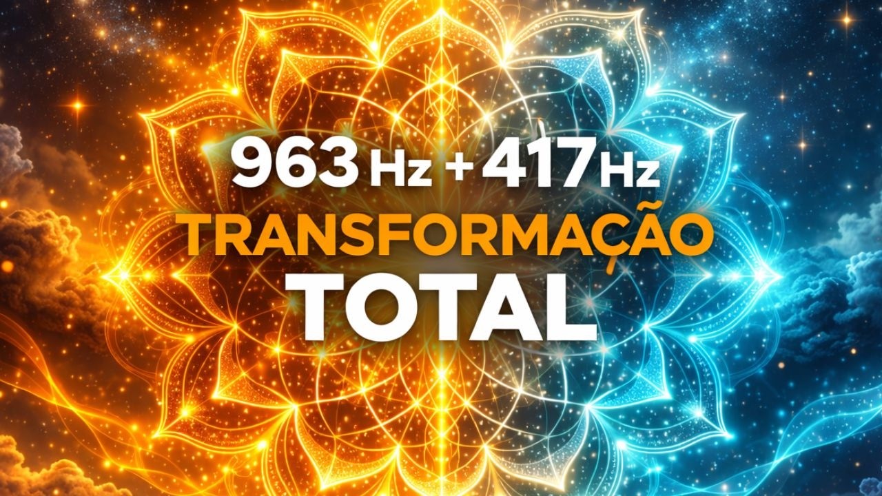963Hz + 417Hz: A Combinação Mais Poderosa Para Transformação Total (1h)