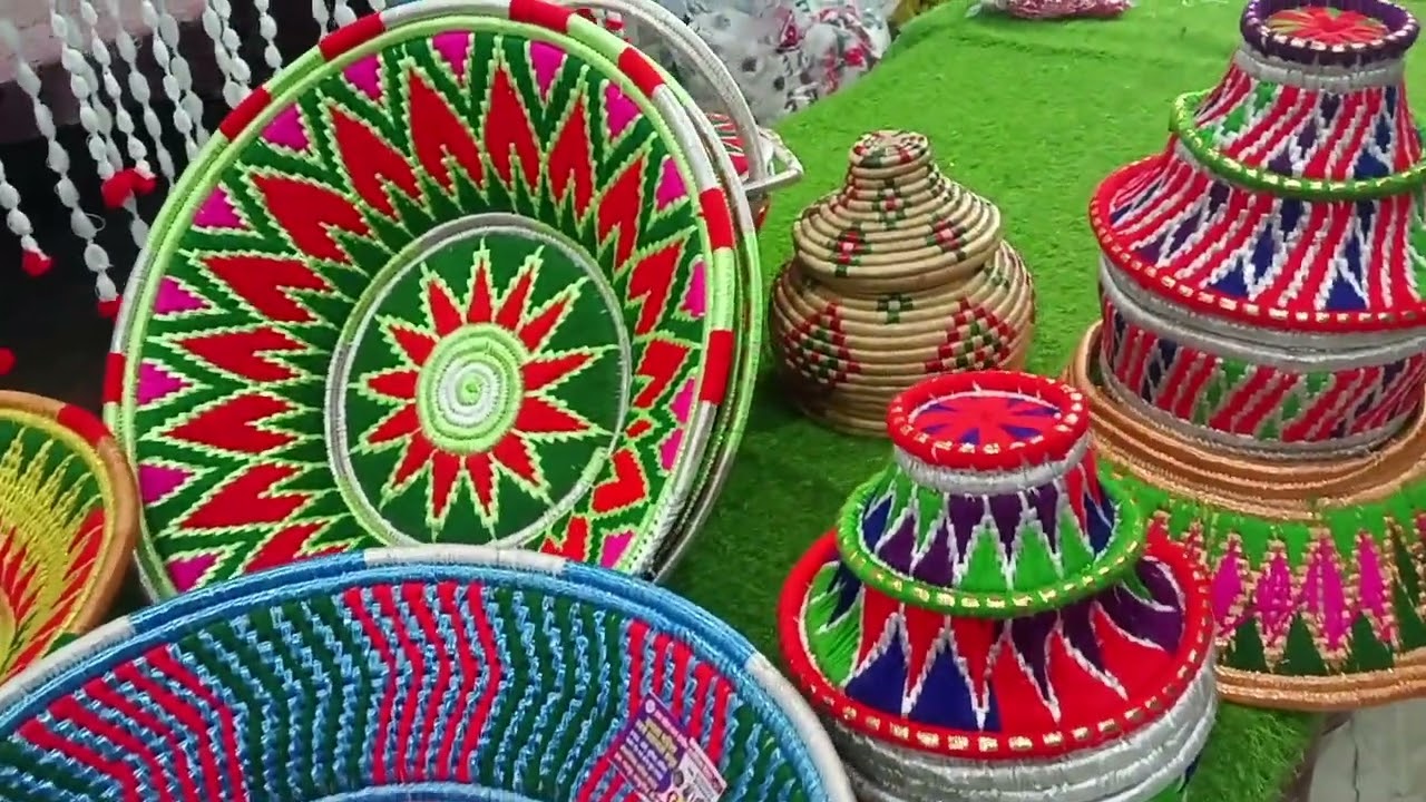 हाथ की बनाई हुई दौरी की डिजाइन #handmade #arts #moonj #dauri 