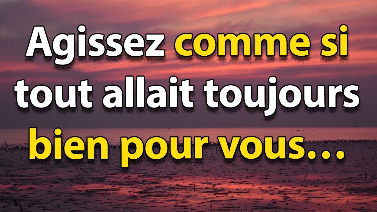 Agis COMME SI TOUT ALLAIT TOUJOURS BIEN POUR TOI | 10 Leçons de stoïcisme