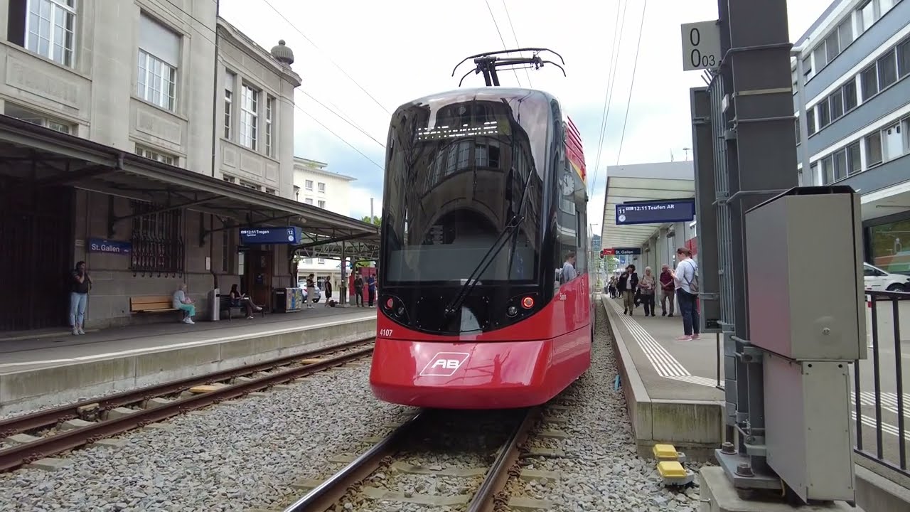 Appenzeller Bahnen (1/2) St Gallen - Gais (7 Jul 2022) 4K