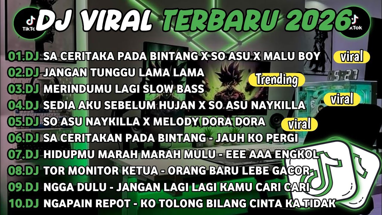 DJ TIKTOK TERBARU 2026🎵DJ SA CERITAKAN PADA BINTANG X SO ASU X MALU BOY🎵DJ JANGAN TUNGGU LAMA LAMA