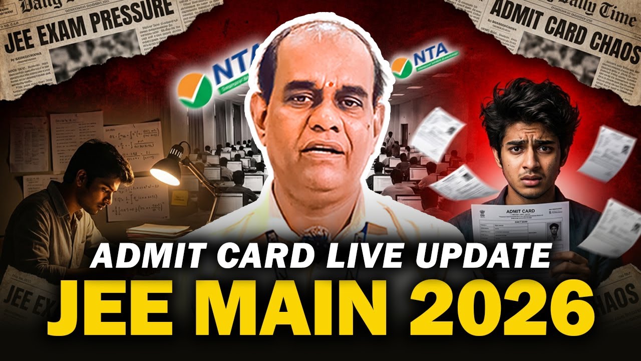 JEE Main 2026 Session 1 Admit Card Live Update | Release Date, Official Link, Exam Dates Explained