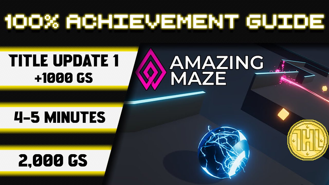 Amazing Maze Title Update 1 100% Achievement Walkthrough * 1000GS in 4-5 Minutes *