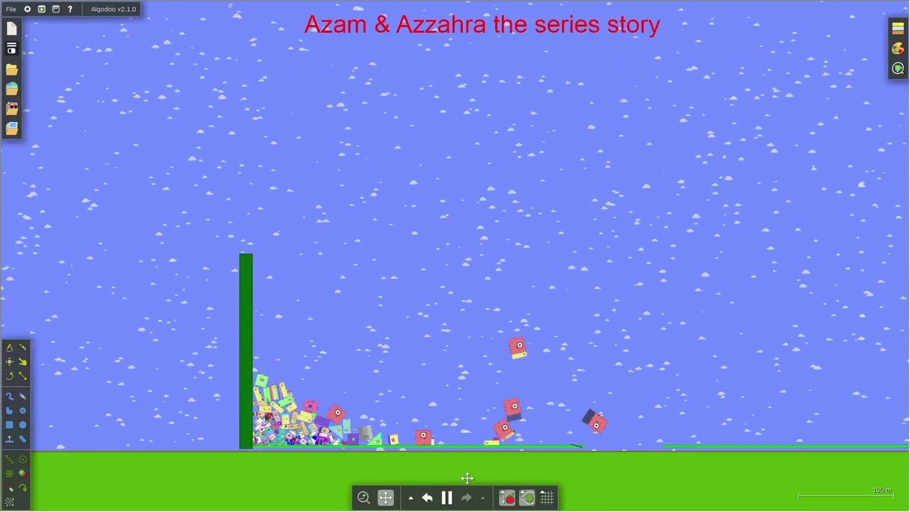 numberblocks algodoo floor is lava part2 I trick the numberblocks