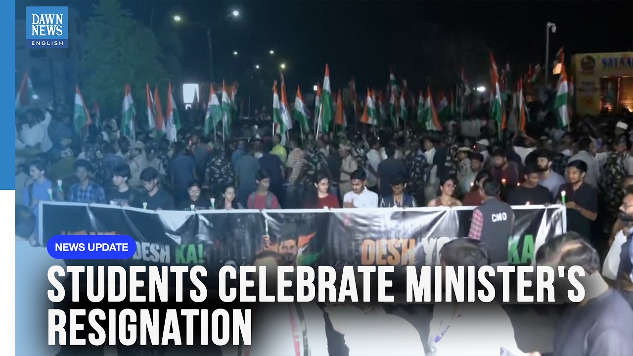 Students Celebrate Across India After Minister's Resignation | Dawn News English
