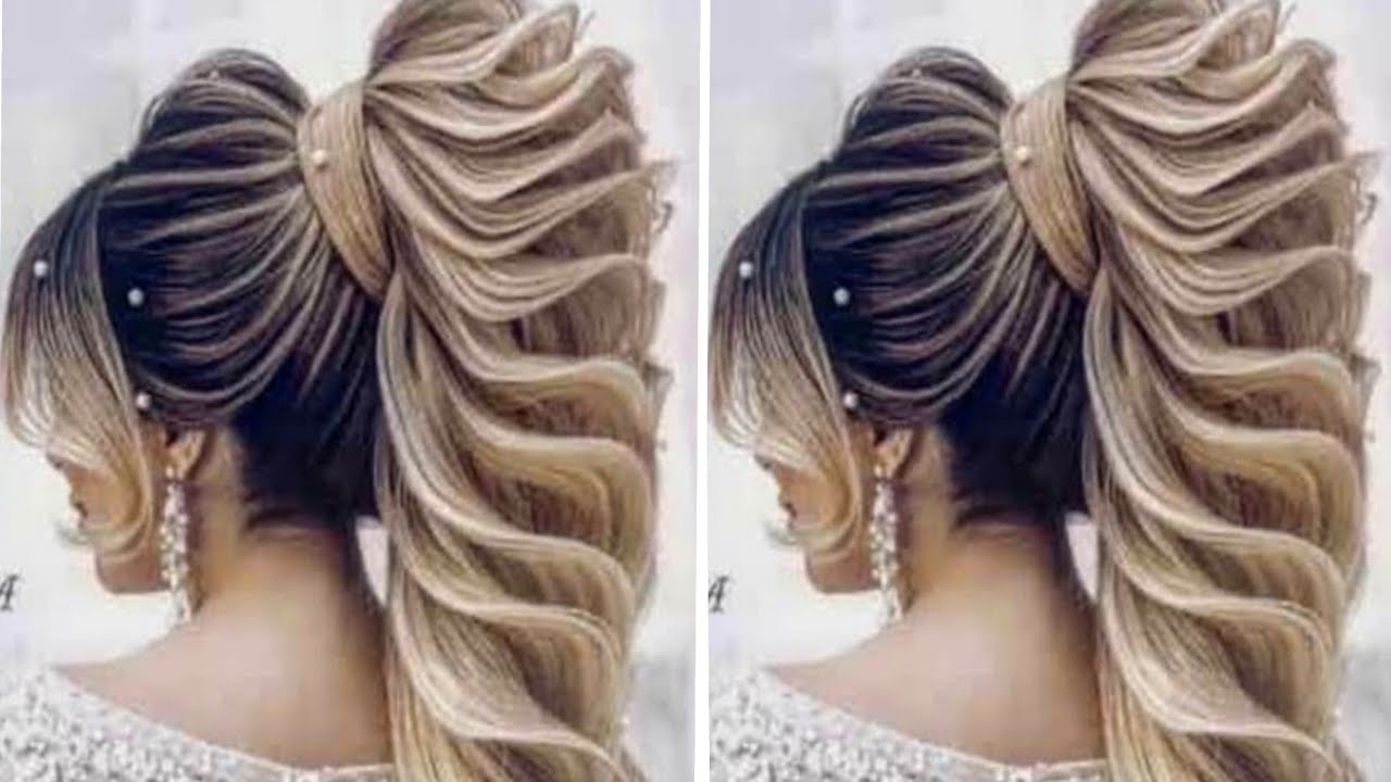 خطوات تسريحة شعر كتير حلوة وفخمة خطوة بخطوة 😍 أجمل تساريح الشعر للمناسبات 😍😍#تسريحة_شعر