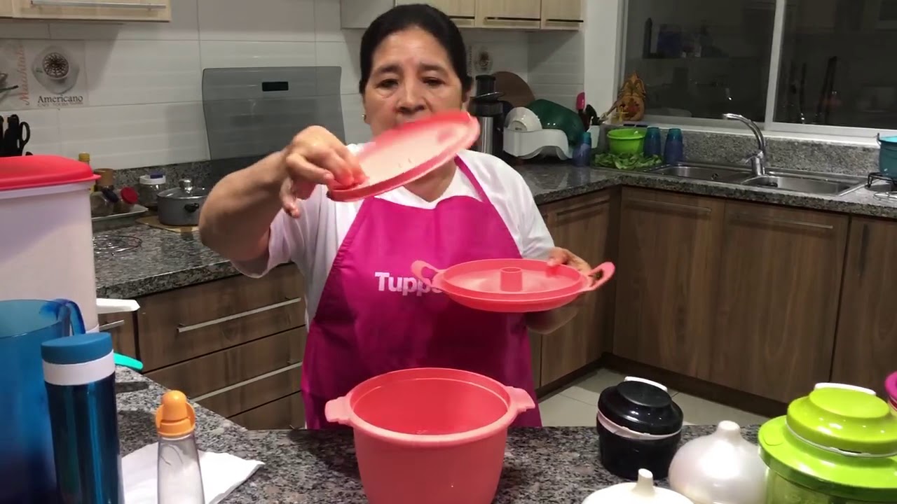 Preparando arroz en nuestra Arrocera Balance Tupperware en microondas