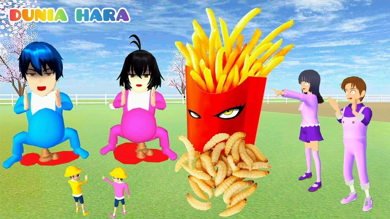 Hah! Baby Celine ee Darah Ulat Cacing 🪱😱 | Perut Buncit Hamil Yuta Panik Sakura school Simulator