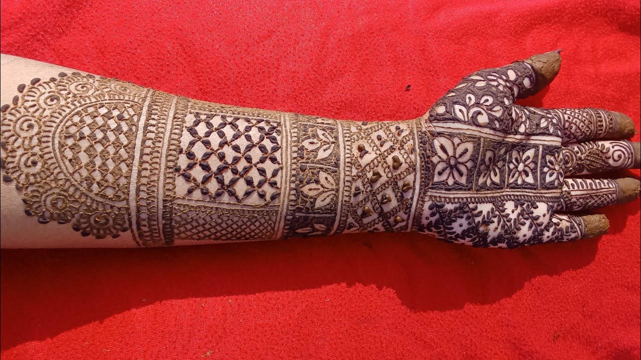 Easy bridal mehndi design | simple bridal mehdi front hand | Full hand mehdi design | दुल्हन मेंहदी 