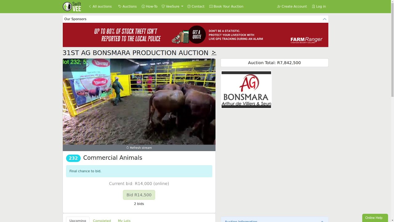 31ST AG BONSMARA PRODUCTION AUCTION