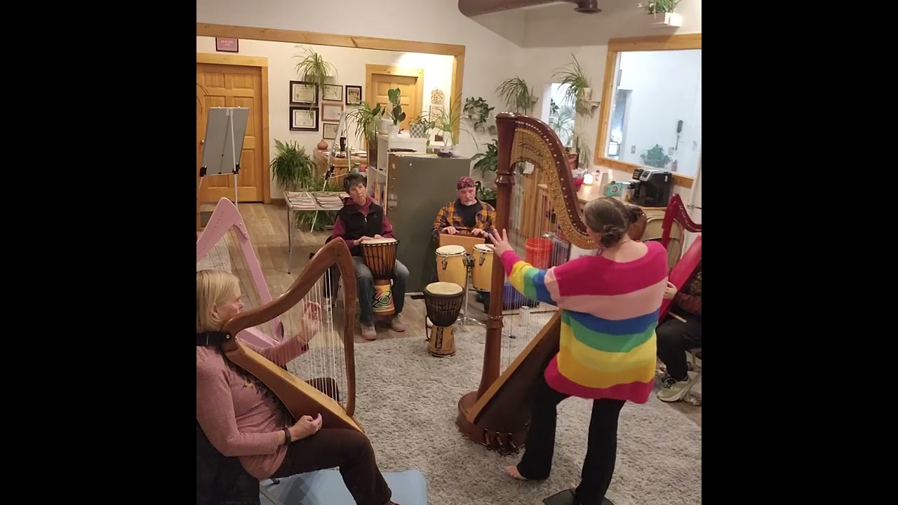 Healing Tone Harp & Drum Circle (528 hz)