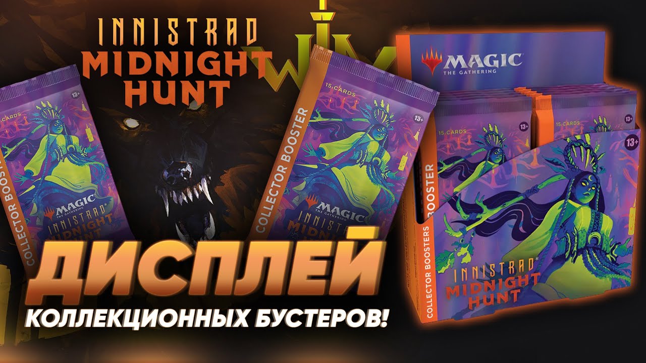 Распаковка дисплея коллекционных бустеров MTG Midnight Hunt - Magic: the Gathering Collector Booster