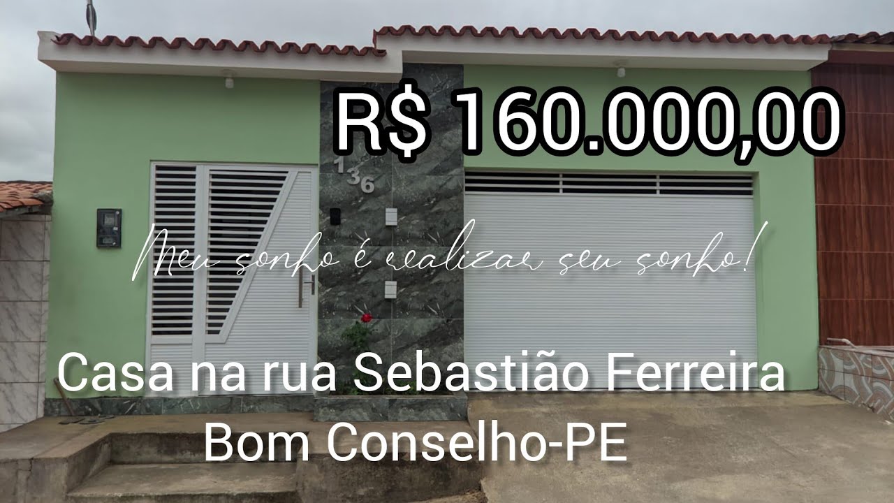 🏡 Casa na Rua Sebastião Ferreira 💲1️⃣6️⃣0️⃣.0️⃣0️⃣0️⃣,0️⃣0️⃣
