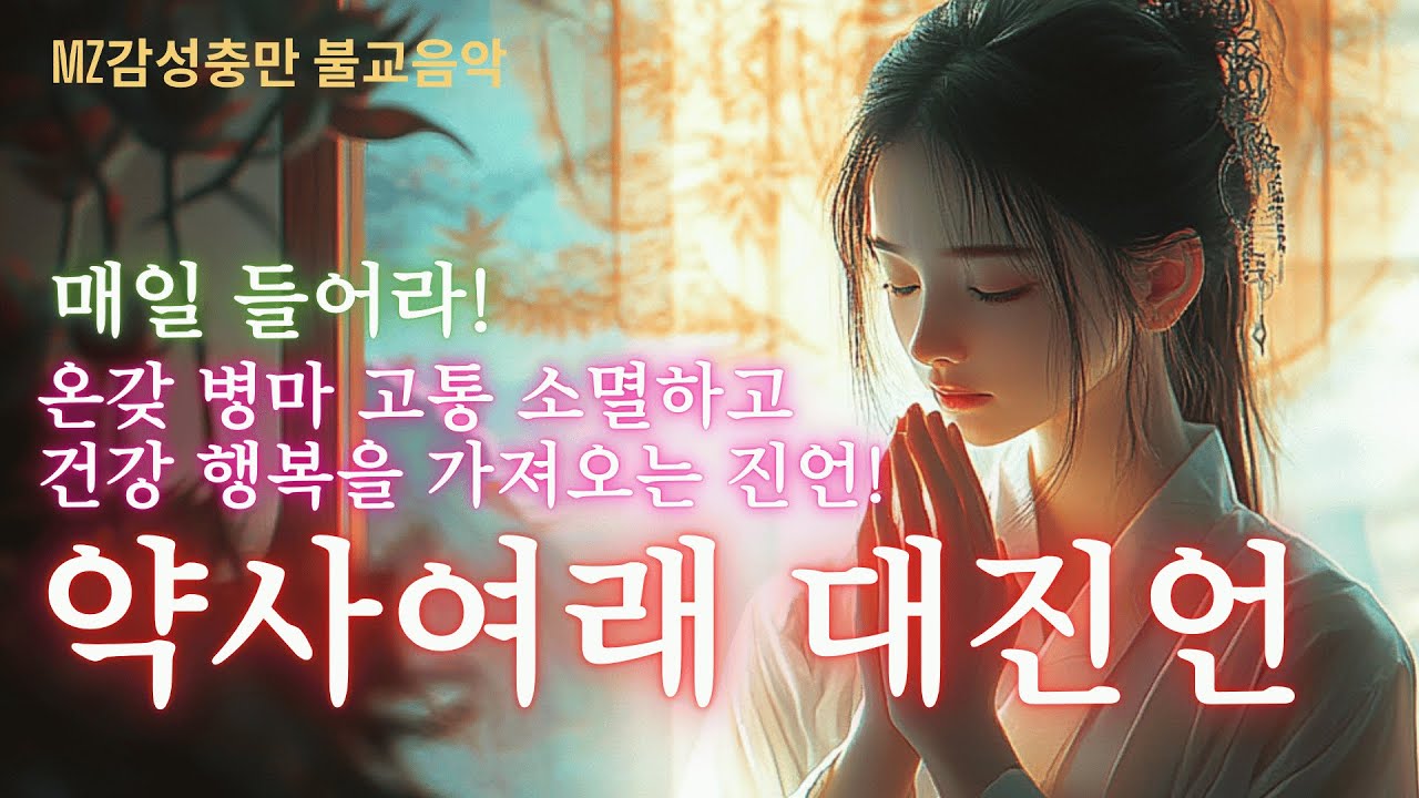 (불교)나무약사여래대진언! 매일 들어라! 모든 병고와 괴로움 소멸되고 건강과 행복이 찾아오리라! (3회 반복) MZ불교음악