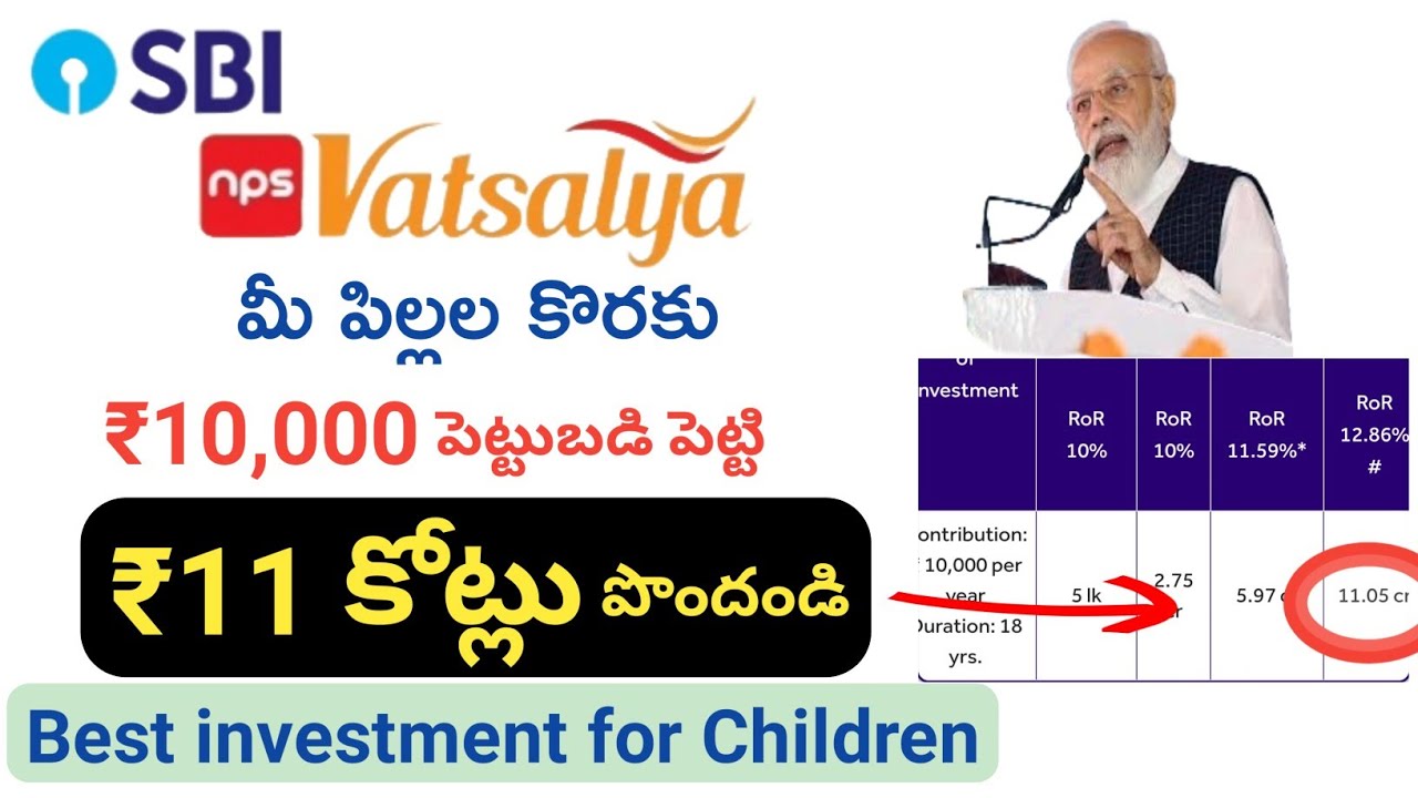 nps vatsalya scheme details in telugu/sbi nps vatsalya scheme benefits/best kids investment 2024