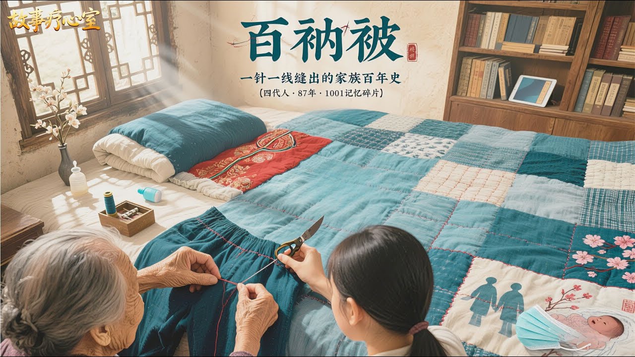 【百纳被】从1937年抗战到2024年新生，这床缝了四代人的百衲被，装着无数个难忘的故事｜故事疗心室#百衲被 #家族记忆 #非遗传承#故事分享