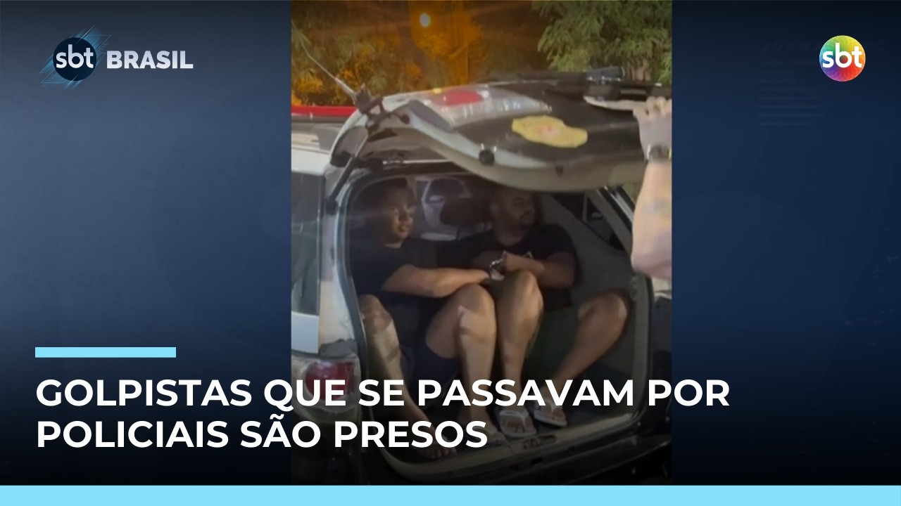 Golpistas que se passavam por policiais são presos em flagrante em SP | #SBTBrasil