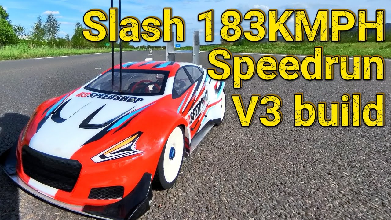Traxxas Slash 4x4 speedrun NEW PB! - First run of the season - CastleC 1600kV -Chinahobbyline 6S