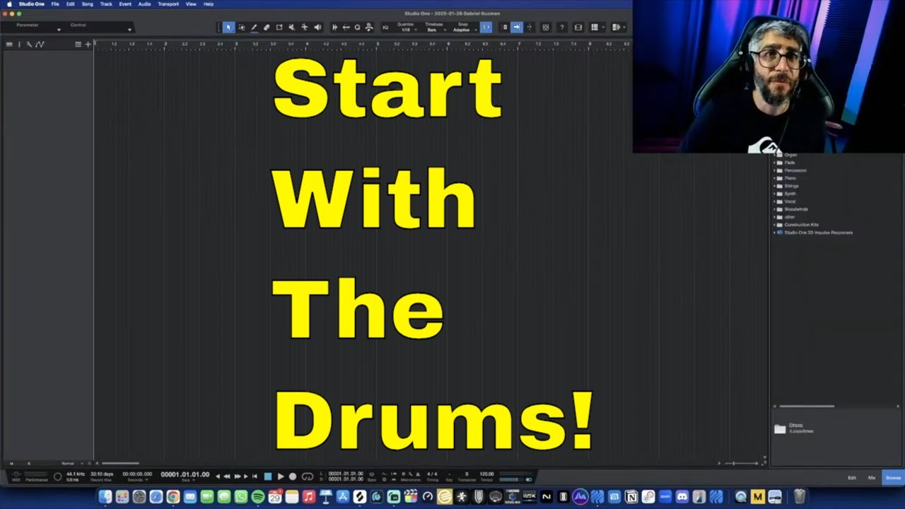 Making Drums First / Trap,HipHop/ Studio One Pro 7 Tutorial