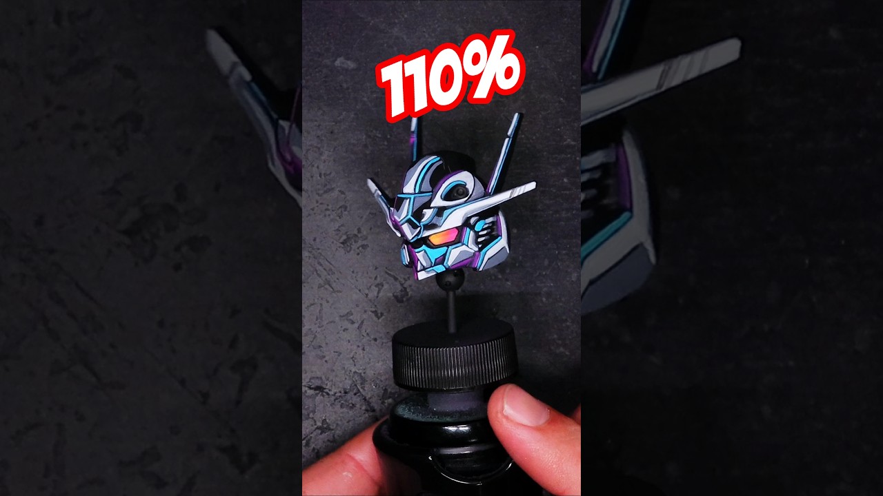 Cel Shade GUNDAM #gundam #gunpla #aerial #cellaring #miniaturepainting #warhammer40k #synthwave #40k
