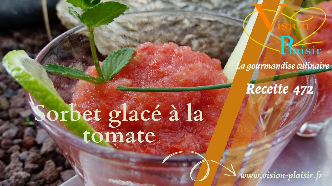Sorbet glacé à la tomate