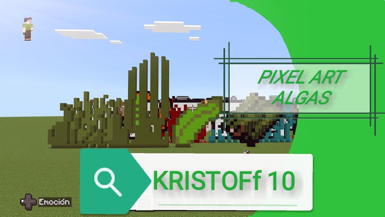 PIXEL ART De Algas de mar DE MINECRAFT 🌿🌊