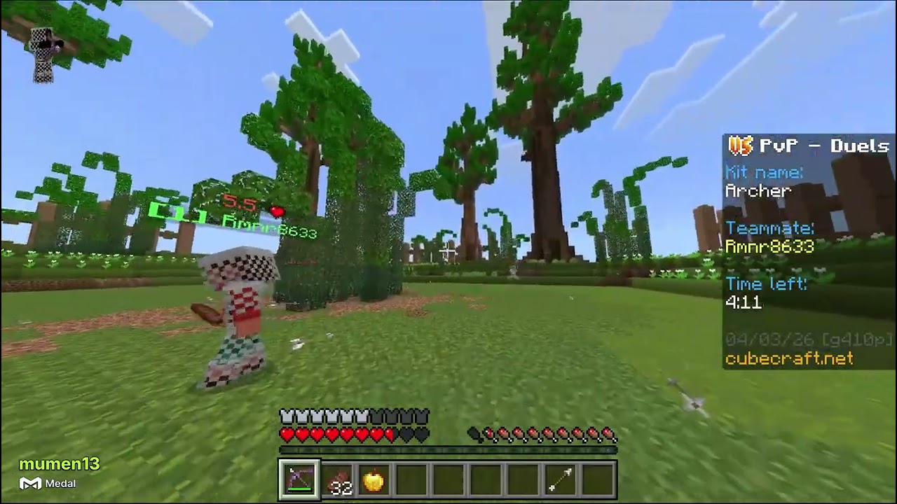 minecraft 2vs2 crazy longshot aim        ماينكرافت 2ضد 2 ايم اصطوري من البعيد