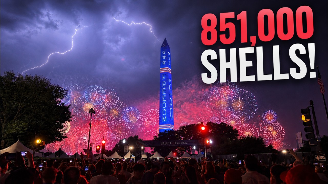 I filmed the biggest fireworks show in HISTORY! | 250th Independence Day in Washington DC
