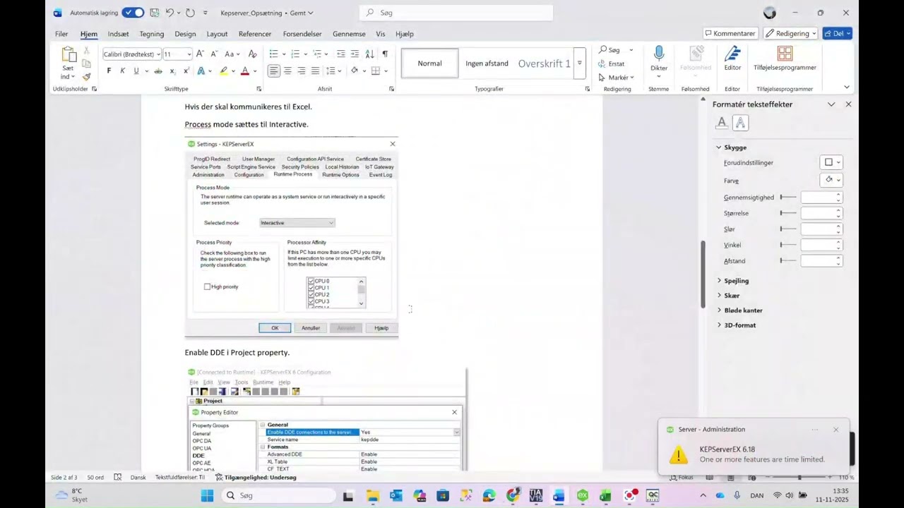 Kepserver Tia-Excel