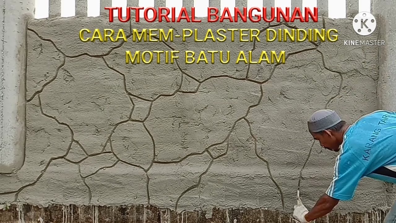TUTORIAL BANGUNAN//CARA ME-RELIFE DINDING MOTIF BATU ALAM