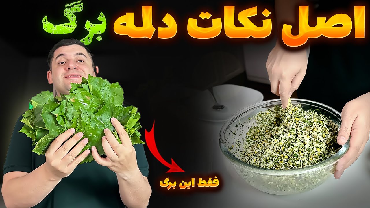 صفر تا صد دلمه برگ مو حرفه ای !! عجب دلمه ای شد