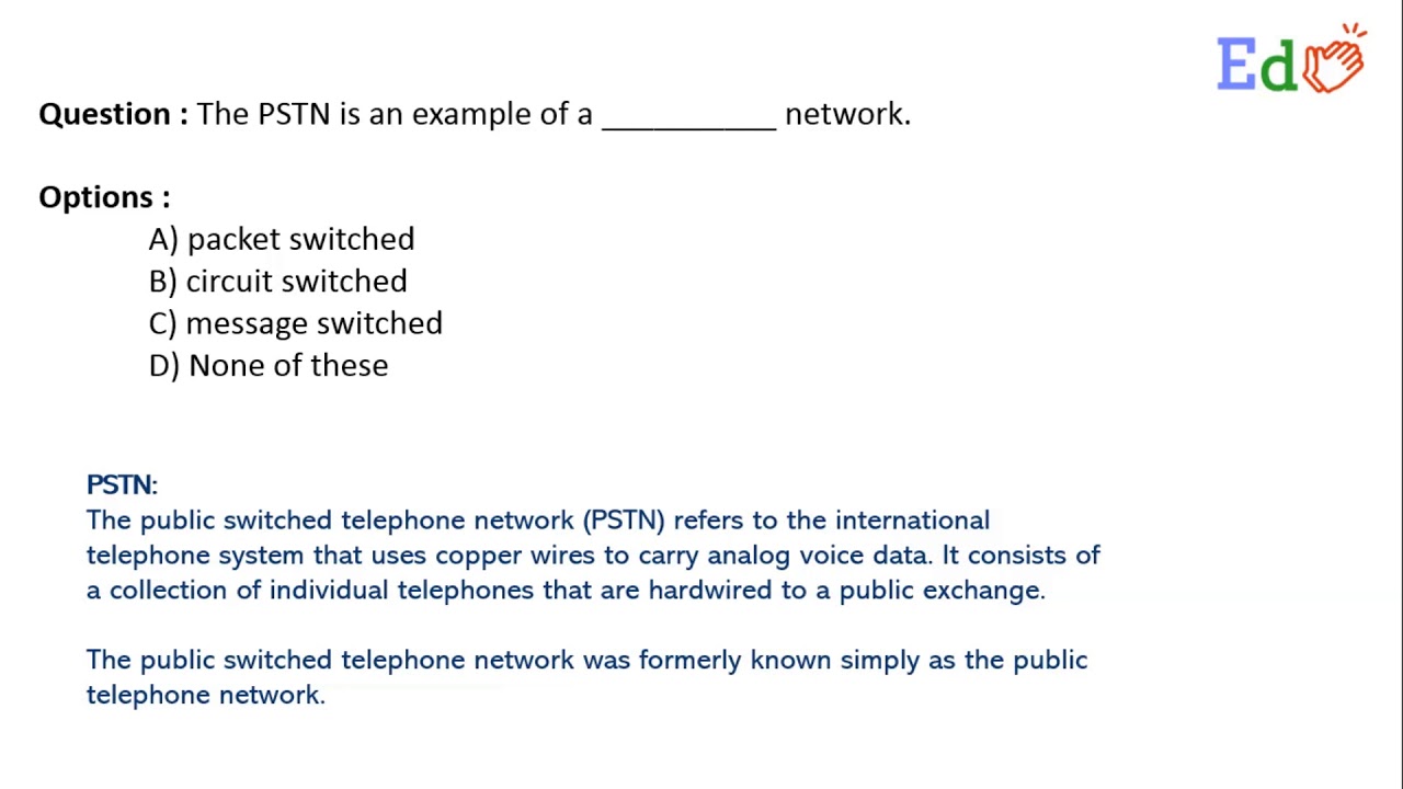 The PSTN is an example of a ____________ network.
