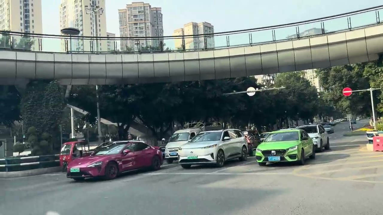 Driving in the urban area of Dazu District, Chongqing during the 2026 Spring Festival on 2026-02-19