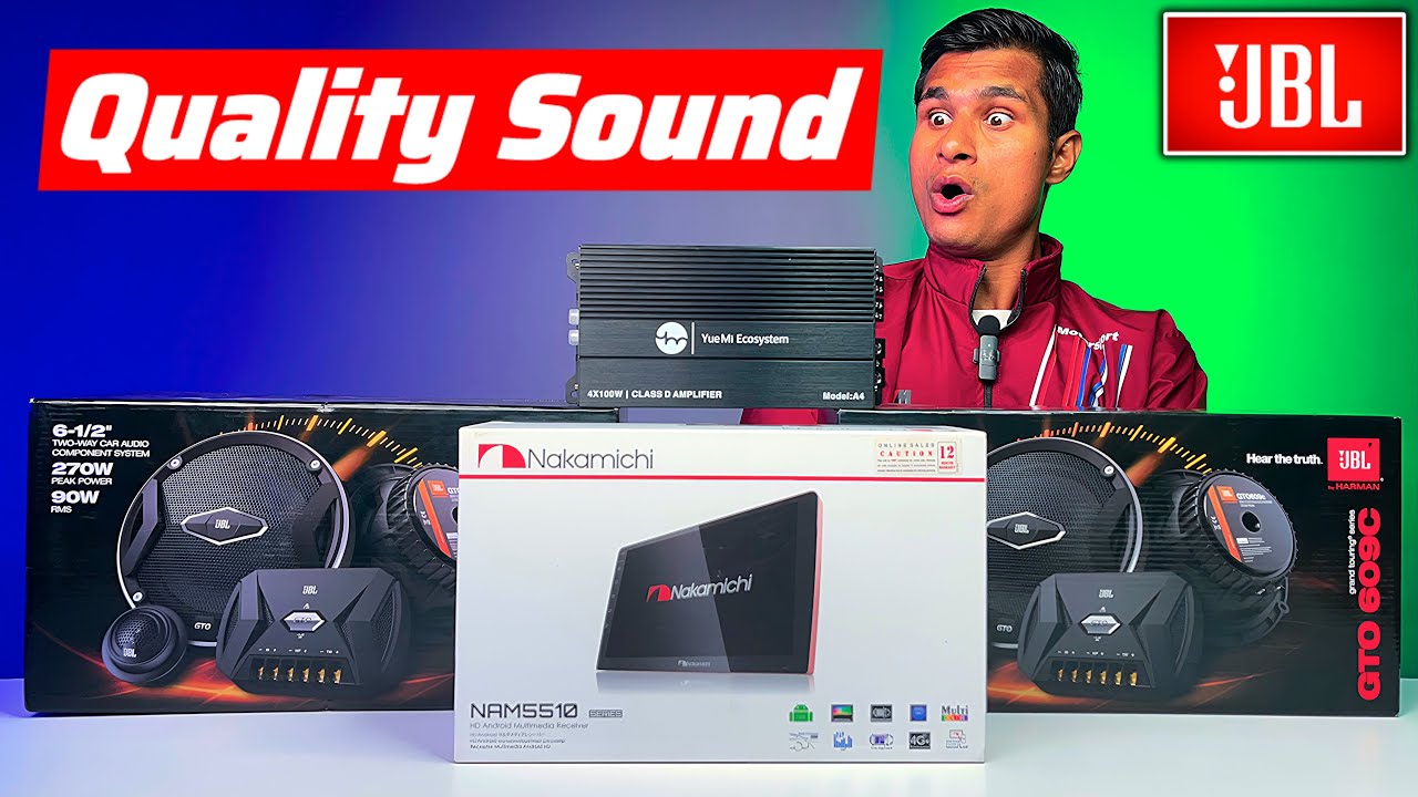 Best Car MUSIC System Under ₹50,000 | JBL GTO609C + Nakamichi NAM5510 | Android Stereo & Speaker