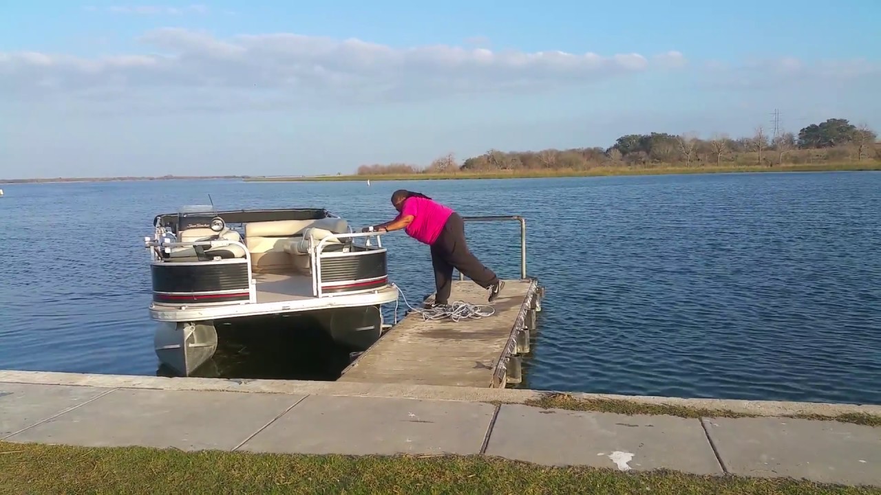 My solo attempt at launching the pontoon