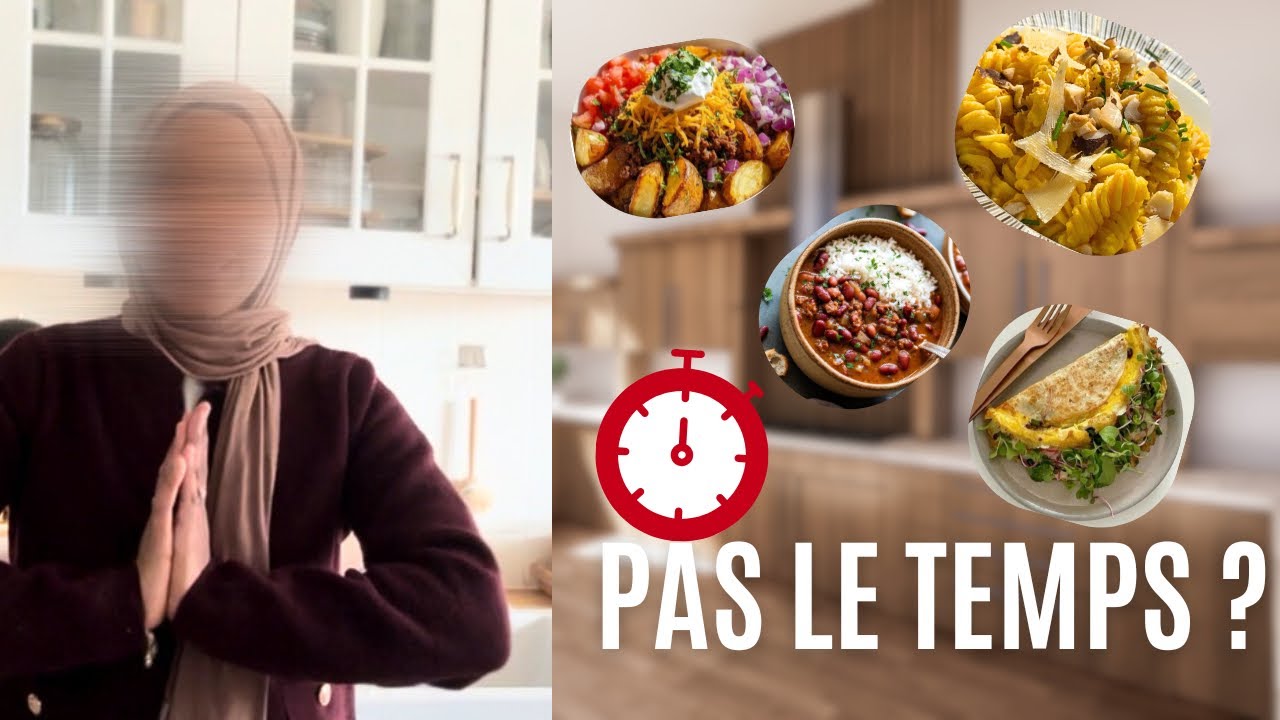 PAS LE TEMPS ? 5 repas rapides et nourrissants pour la semaine | Vlog cuisine ⏲️