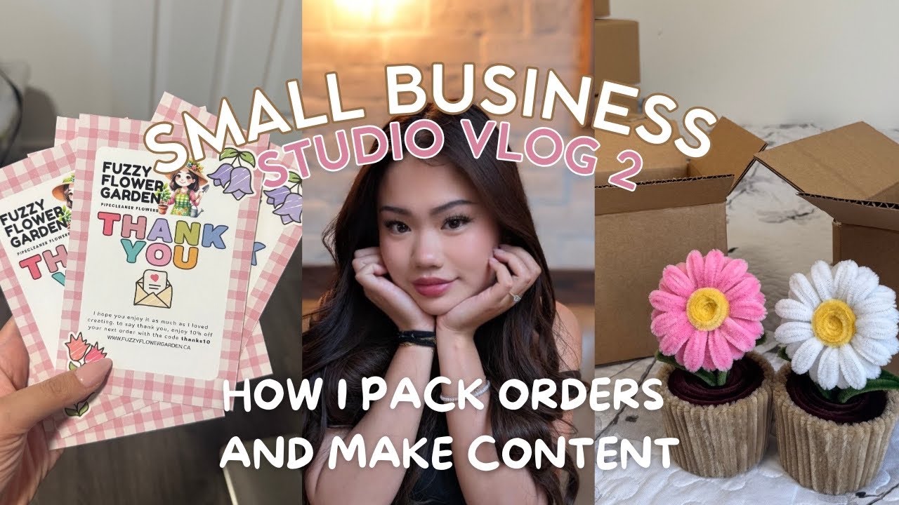 Behind The Scenes Of My Small Business | Packing Orders and Filming Content 