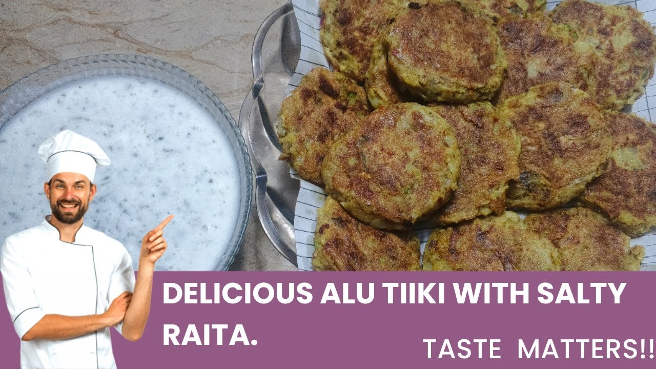 Crispy Homemade Aloo Tikki 🥔✨ Served with Cool & Creamy Raita 🥣 | Perfect Desi Snack