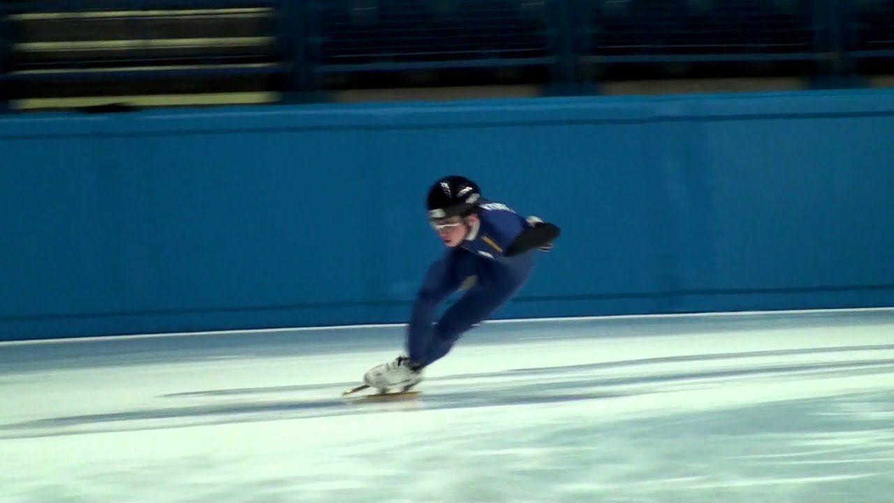 KOREAN Shorttrack Speedskating Training Relay Sheffield 2010 WCH half speed