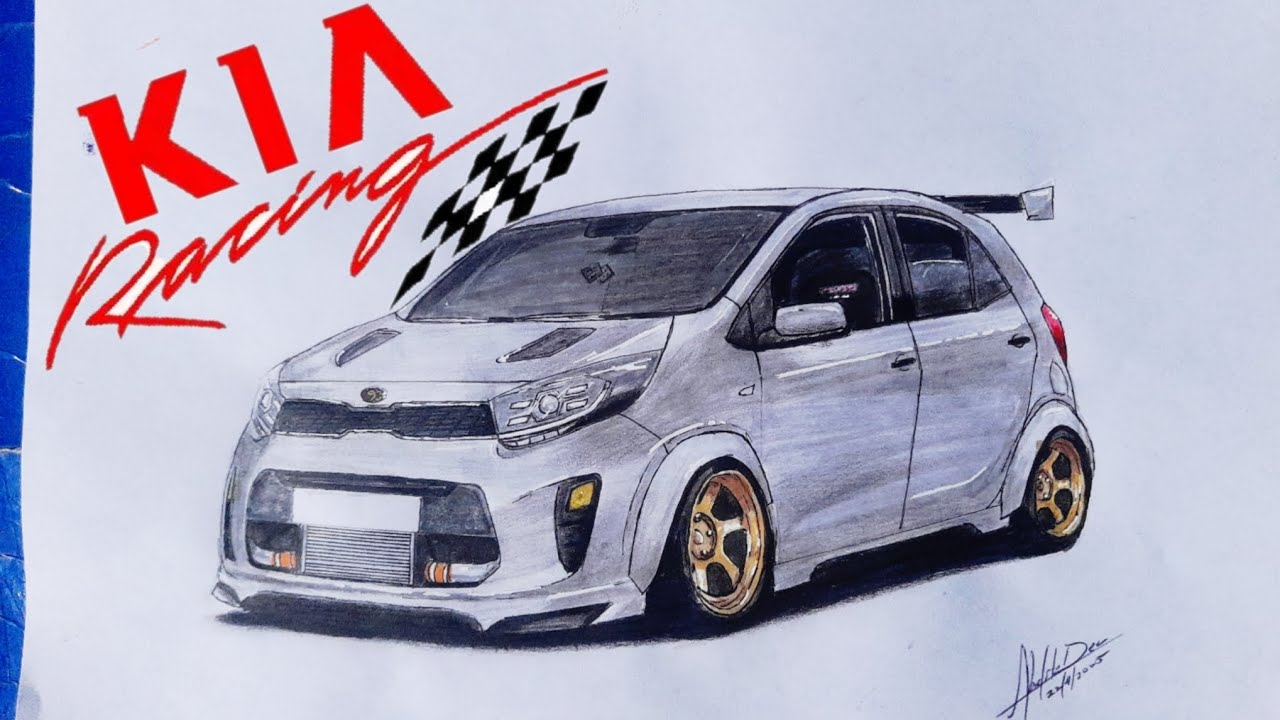 Dibujando un Kia Picanto con Estilo Tuning 🏁
